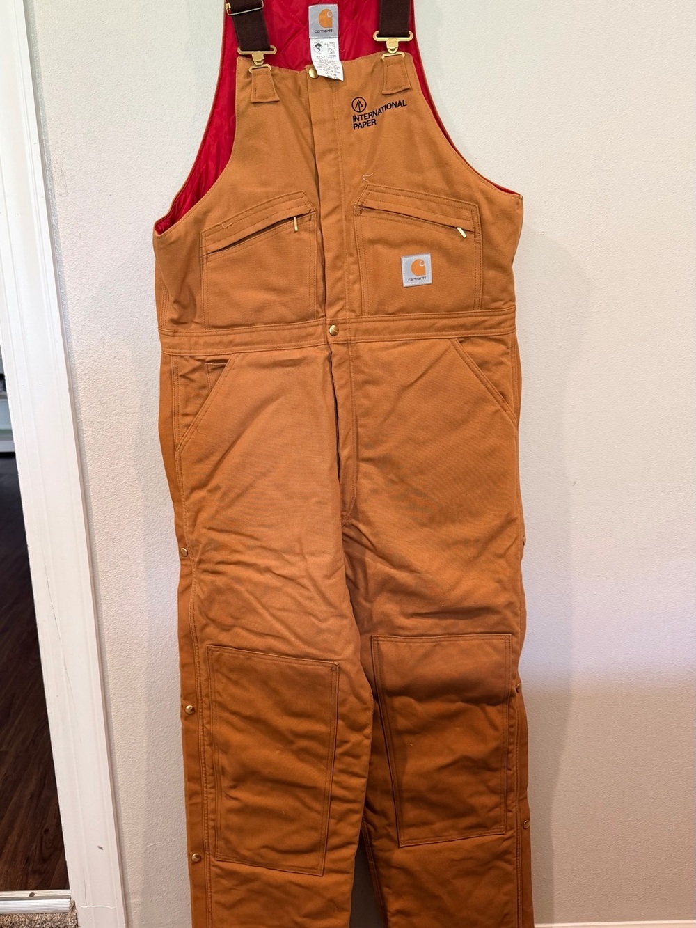 Carhartt men’s overalls brown, with insulated lining and double-layer knee pane - Picture 2 of 9